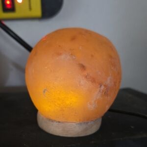 Small Round Orange Himalayan Salt Lamp